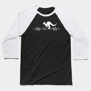 Kangaroo Heartbeat Australian Pulse Australia Fun Baseball T-Shirt